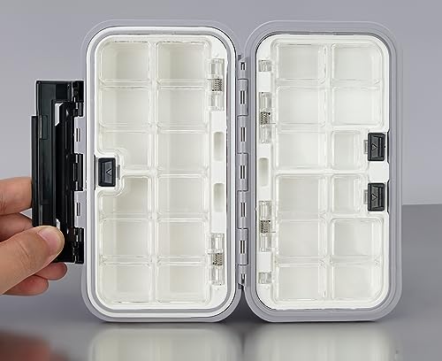Fishing Tackle Box Bait Storage Case Hard Tackle Case Portable Hooks Lure Baits Storage Swivels Jigs Hooks Sinker for Vest Casting Fly Fishing (Orange Waterproof/1pcs) - color: Orange Waterproof/1pcs