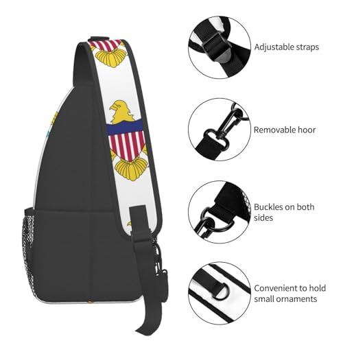 Flag Of Virgin Islands Outdoor Crossbody Shoulder Bag For Unisex Young Adult Hiking Bicycling - color: 7