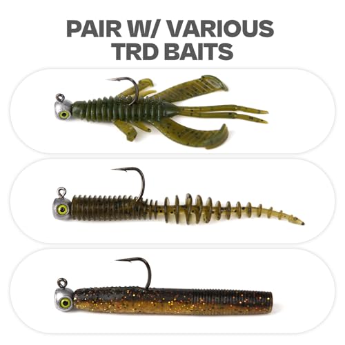 15-Pack Fish Eye Ned Rig Jig Heads with Welded Wire Bait Keeper – 1/16 3/32 1/8 3/16 1/4oz with 2/0 3/0 Hooks, Chartreuse Eyes, Secure Finesse TRD Hookup for Bass Fishing - size: Assorted Weights - 15Pack
