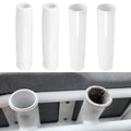 Vinyl Inserts for Fishing Rod Holder, Fits for Boats, Yachts, Ships, 1-5/8 Inches ID, 8.5 Inches Length, Strong & Durable, Water and Rust Resistant, Flared White - style: 4 Pcs