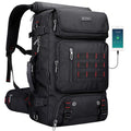 WITZMAN Carry on Travel Backpack for Men Airline Approved Fits 16" Laptop | Nylon 3 in 1 Luggage Duffle Bag with USB Charging Port, Shoe Compartment, For Weekend Getaway, Overnight Trip, B682 Black) - color: 01.black