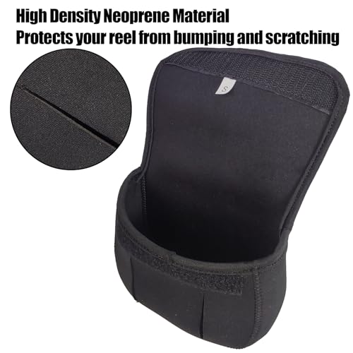 Aventik Fishing Spinning Reel Cover Pouch, Fishing Reel Protective Case, Compatible with 3000-7000 Series Spinning Reels Storage, 3 Sizes Choices (1 PACK, S(UP to 3000)) - style: 1pack-s(up to 3000)