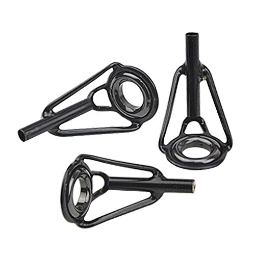 WMYCONGCONG 80 PCS Fishing Rod Tip Repair Kit Fishing Rod Tips Kit Ceramic Rod Guides DIY Set 10 Sizes
