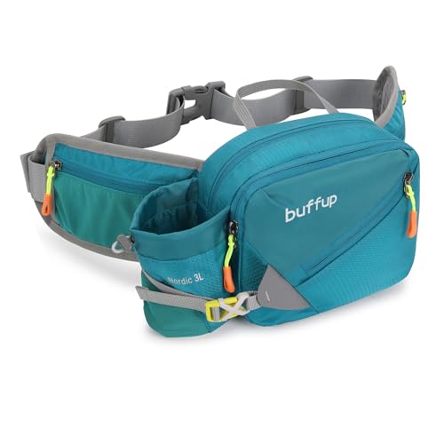 Lightweight Sports Fanny Pack with Bottle Holder,Waist Pack for Hiking,Running,Cycling & Outdoor Adventures (Turquoise) - color: Turquoise