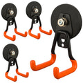 MUTUACTOR Updated Strong Magnetic Hooks,4PCS Scratch-Resistant Heavy Duty Garage Magnet Hook,20lbs Powerful Storage Tool Hooks for Organizing Cordless Impact Drivers,Garden Shovel Tool Box - style: Updated 2.6in Magnet M Red Hooks 4PCS