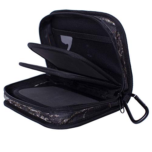 Kylebooker Fishing Lure Storage Bag Spinner Baits Wallet Case | Micro Flies Jig Hooks Box - color: Camouflage