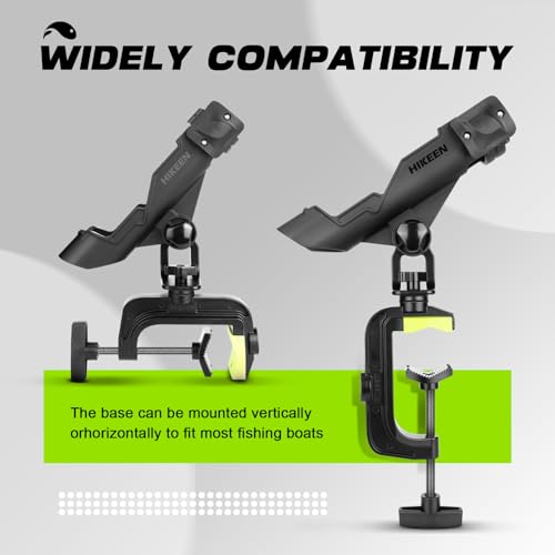 Fishing Rod Holders for Boat, Upgraded Fishing Pole Holders with Enlarge Clamp for Most Rod, Adjustable Fishing Rod Rack Fit Round/Square Tubes - style: 2pack