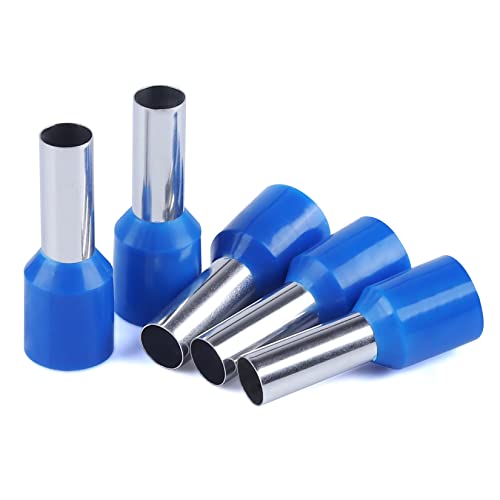 XHF 200 PCS AWG 6/16mm² Wire Ferrules Insulated Copper Crimp Connectors, Crimp Pin Cord End Terminals Blue - color: 200 PCS AWG 6/16.0mm²Blue