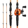 KastKing Lethal Blaze Twin-tip Fishing Rod and Reel Combo, Spinning & Baitcaster Combo, Flame Pattern Design, IM6 Graphite 2Pc Rod with Backup Tip Section, Stainless-Steel Guides, EVA Handle - style: Cast-6'10" Mh- Right Handed (2pcs+extra Tip)