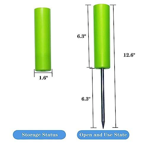 Fishing Rod Holders for Bank Fishing,Bank Fishing Rod Rack Stand,Fishing Pole Holders Ground, with Copper Fishing Rod Alarm Bell (4 Set Green)