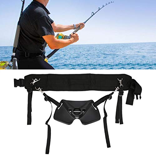 Fishing Belt Rod Holder, Adjustable Fish Fighting Belt Waist Rod Support Holder Stand Up Fish Fighting Rod Holder for Fishing Accessories