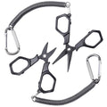 Fishing Scissors Braid Line Cutter with Coiled Lanyard for Freshwater/Saltwater(2 Pcs)