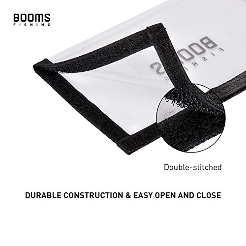 Booms Fishing LW1 Fishing Lure Wraps, Durable Clear PVC Lure Hook Covers, See Lures Easily, Saltwater Bait Protector, Fishing Hook Organizer Rod Hook Keeper, Available in Two Sizes, 2 Packs or 4 Packs