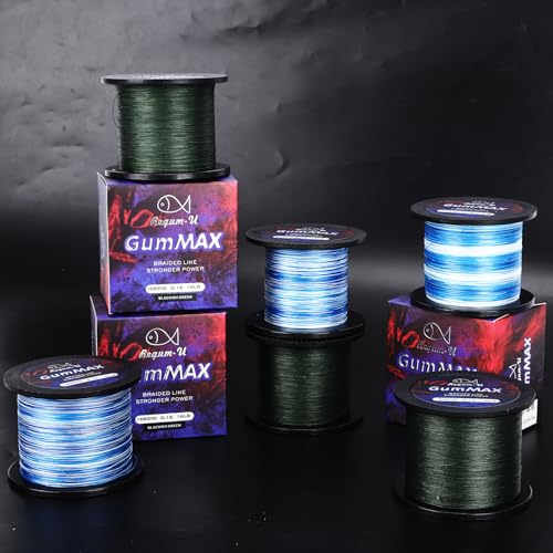 GumMAX 545/1093/1640yds 5-100LB 8X Braided Fishing Line Abrasion Resistant Superline Zero Stretch & Smaller Diameter Confuse & Never Fade in Saltwater and Freshwater - color: Navy Blue, size: 1093 Yards / 80 LB