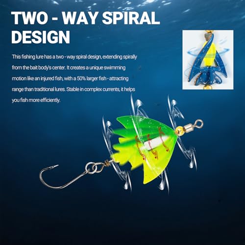5-Pack High-Visibility Spinnerbait Lures Kit: Dual Spinner Blades & Sharp Single Hooks for Bass, Trout, Salmon, Walleye & Pike Fishing | Pro-Grade Metal Baits with Tackle Box (Upgraded Design)