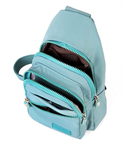 EVANCARY Small Sling Bag Crossbody Bags for Women Men, Sling Backpack Chest Daypack Cross Body Bag for Travel Outdoor - color: Green