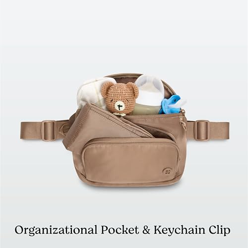HUGGIES Unisex-Adult Diaper Waistpack Crossbody Bag - color: Brown Ochre