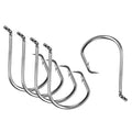 PATIKIL Fishing Circle Hooks, Carbon Steel Offset Hook with Barbs for Freshwater Saltwater - size: 45mm/1.77"