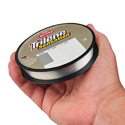 Berkley Trilene® Sensation, Clear, 2lb | 0.9kg Monofilament Fishing Line, Suitable for Freshwater Environments, 330yd | 301m, Clear Clair