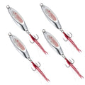 Goture Metal Spoon Trout Lures - Long Distance Casting for Trout, Bass, Crappie, Pike, Salmon - Saltwater & Freshwater - 1/4oz to 1-3/8oz Jigging Spoons - color: A:4pcs Fishing Spoons with Feather, size: 3/4 oz