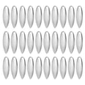 PATIKIL Fishing Lure Blades Willowleaf Lure Making for DIY Bait - color: Silver, size: 1"x0.3"