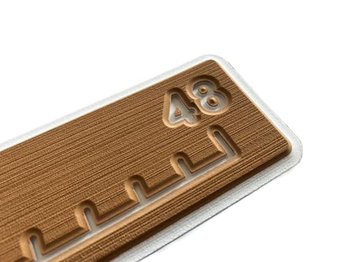 | Fish Ruler | SeaDek | 48 inch Fish Measurement Tool | Perfect for Boats and Kayaks | Mocha/White - color: Mocha/White