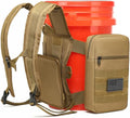 Backpack for 5 Gallon Buckets - Universal Bucket Organizer with Pocket for Hunting, Fishing, Apple Picking, Baseball & Ice Fishing, Brown - color: Brown