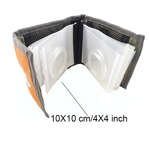 Aventik 10 Pockets Fishing Tackle Binder Fly Fishing Leader Tippet Line Wallet Leader Case Tippet Storage Fly Fishing Great for Pre-Tied Carp and Catfish Rigs - color: Orange