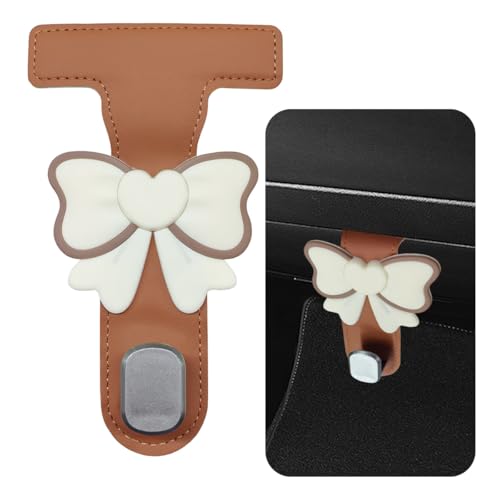 YoRise Car Co-Pilot Glovebox Hooks, Anti-Scratch Leather Car Storage Hanger for Handbag Purse Umbrella, Universal Self-Adhesive Vehicle Interior Organizer Accessories for SUV Truck (Orange) - color: Orange