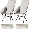 Wind Tour Portable Camping Chair Lightweight Foldable Outdoor Chair for Hiking Camp Backpacking Lawn Beach Fishing Picnic with Carry Bag (High-Back | White-2) - color: High-back | White-2