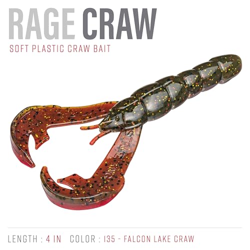 Strike King Rage Tail Craw - color: Falcon Craw Lake, size: 4 inch