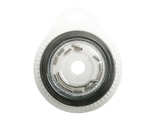 10LB-200LB Fishing line Wire Leader Vinyl Coated Stainless Steel Trace Lures Leader Wire 10 Meter,with 20pcs Crimps Sleeves,Black & Silver Select - size: 100LB