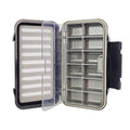Aventik 12-Compartment Waterproof Fly Fishing Box with Swing Leaf Design Floating Tackle Organizer(H025A 7.71"x 4.18" x 1.66" 19.6X10.6X4.2cm Slit Foam with pane) - size: H025A :7.71"x 4.18" x 1.66"