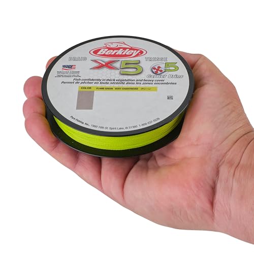 Berkley x5 Braid Fishing Line - color: Flame Green - NEW, size: 164yd, style: 20lb