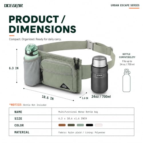 Waist Pack with Water Bottle Holder for Men Women Waist Bag Running Waist Pack Waterproof for Outdoor Travel Cycling Climbing Walking Fit All Phones (Bottle Not Included) (Mint Green) - color: Mint Green