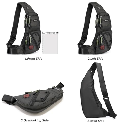 NICGID Sling Bag Chest Shoulder Backpack Crossbody Bags Casual Daypack for Men Women - color: Dark Green