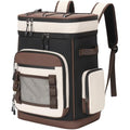 Hulongo Large Waterproof Insulated Cooler Backpack for Men & Women, Leak Proof Cooler Backpack for Camping, Beach, Fishing, Picnic, Travel, Outdoor, 30L, 48Cans - color: Brown
