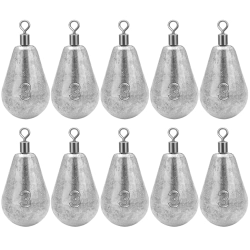 Long Casting Swivel Bell Sinkers Fishing Weights Drop Shot Weights with Swivels Fishing Lead Sinker 1/2oz 3/4oz 1oz 2oz 3oz - size: 3/8oz-10pcs