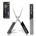 12-in-1 Folding Fishing Pliers, Compact Saltwater Fishing Tool with Braid Cutter, Hook Remover, Split Ring Opener, Stainless Steel Fishing Gear Gift for Men
