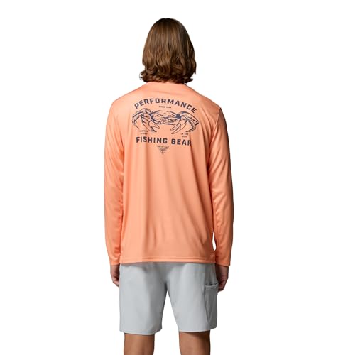 Columbia Men's Terminal Tackle PFG Sea Creature Long Sleeve - color: Bright Nectar, size: Medium