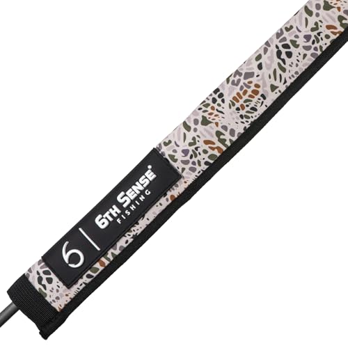 6th Sense ProSix Rod Sleeve – Hook-Resistant Neoprene Covers for Superior Durability, Color-Coded Rod Storage or Organization, Floating Material (Tropic Woods - Marshwater, Spinning)