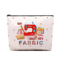 Fabric Makeup Bag, Fabric Gifts For Women, Sewing Makeup Pouch, Travel Toiletry Bag With Zipper, Funny Sewing Bag For Women, Travel Toiletry Bag - color: Fabric
