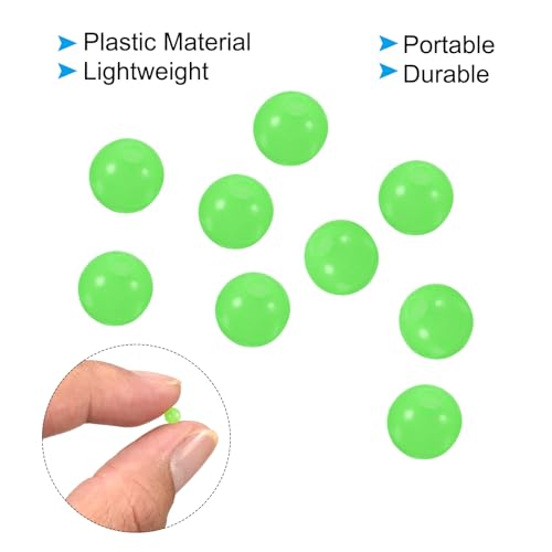 PATIKIL Glow Fishing Beads Plastic Round Rubber Luminous Fishing Bait Eggs Rig Bead Tackle Lures Accessories with Box - color: Green, size: 3mm