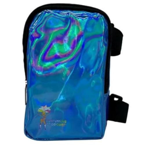 Holographic Thigh Bag | Leg Harness for Women | Outdoor Waist Pouch | Carnival Hiking Travel Fanny Pack with Adjustable Straps | Blue - color: Blue