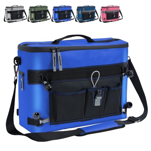 Dreizack Kayak Cooler Behind Seat, Waterproof Cooler for Kayaking,Paddle Board Cooler Compatible with Lawn-Chair Seat Kayak Accessories Cooler Bag Kayak Cooler Tow Behind for Camping Fishing - color: Blue