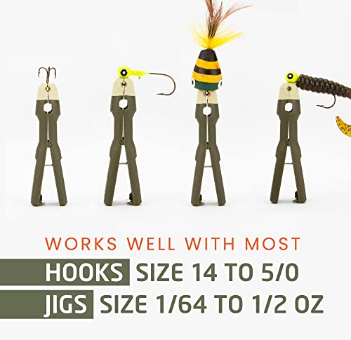 Fishing Knot Tying Tool/Jig Head and Hook Eyelet Grip/Line Threader/Clipper for Shaky Hands and Poor Eyesight. Tackle Box Accessory. | Jig Head and Hook Eyelet Grip, Line Threader, Clipper, For Shaky Hands and Poor Eyesight, Tackle Box Accessory