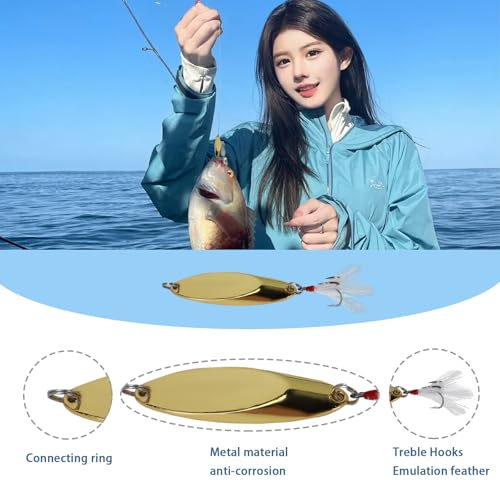 Fishing Lures Fishing Spoons - color: Gold