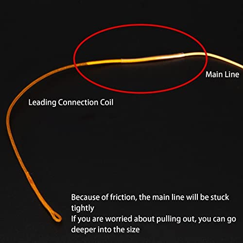 Fly Fishing Line,Fly Fishing Leaders,10 Pieces Fly Line Leader,Fly Line Loop Connectors Braided Leader with Snaps, 20LB Fly Fishing Leader Connection Spool for Shotgun Tail Plate Cables(Orange),