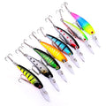 8pcs Fishing Lures Set Minnow Swimbait Baits, Artificial Minnow Lifelike Lures, Fishing Tackle Crank Bait for Trout Bass Salmon