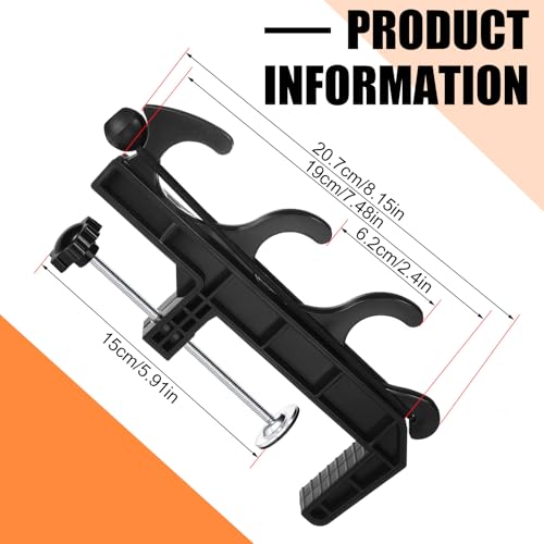 2 Sets Truck Bed Fishing Rod Holder, Fishing Pole Rack for Truck Holds 4 Rods, Fits 2.36" Thick Rails, Easy Install Kayak & Fly Rod Storage Stand - color: Black, style: 3 Holes